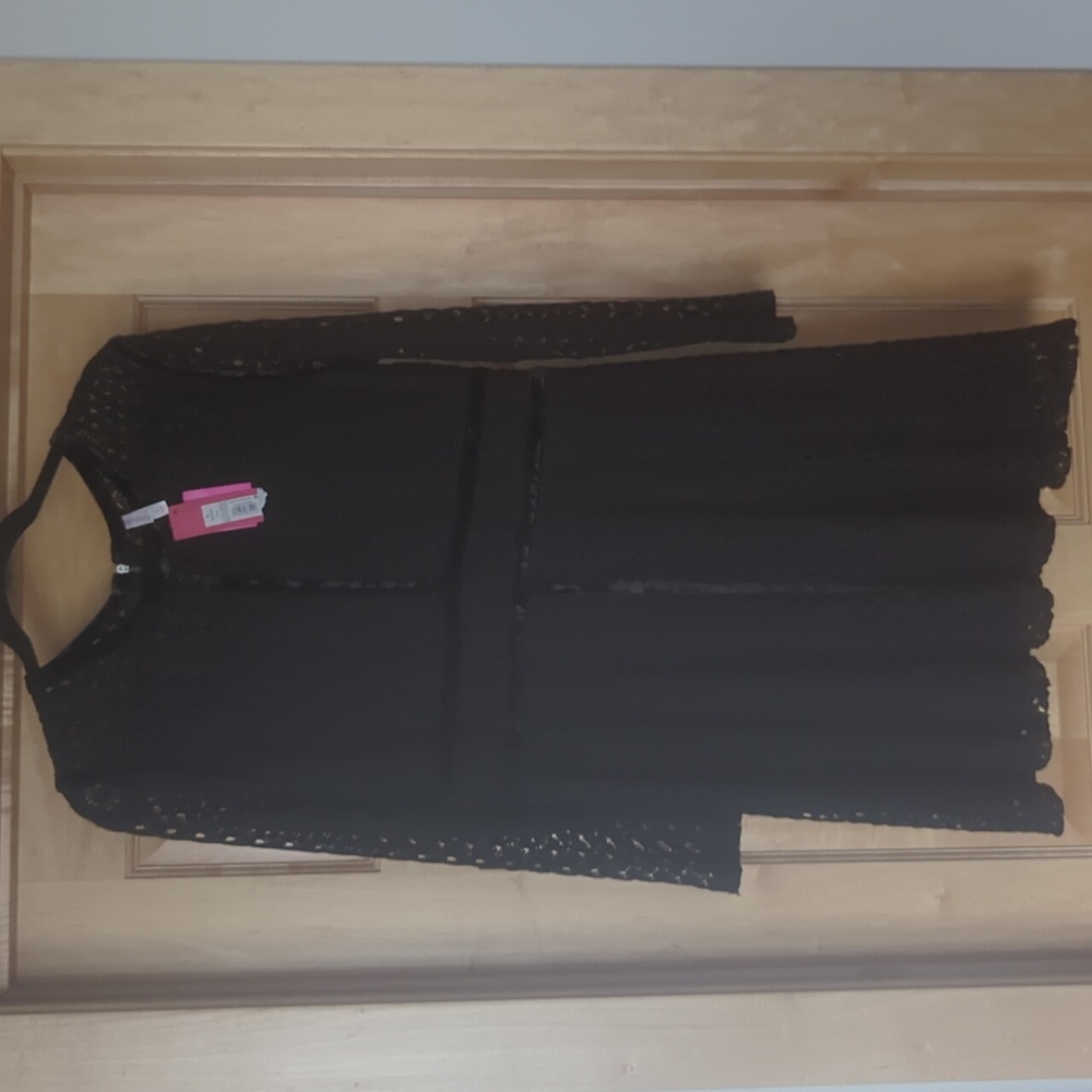 Xhilaration black dress with velvet detail - Picture 1 of 3